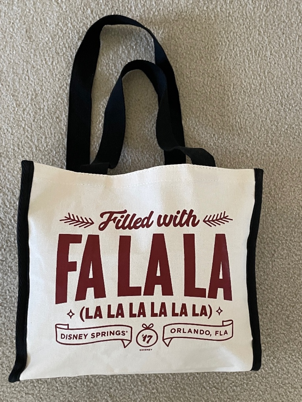Disney Springs Tote Bag 2017 Orlando FL Tis The Reason FA LA LA